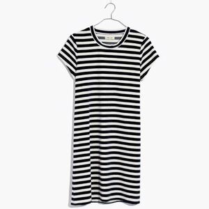 Stripe Velour T-Shirt Dress